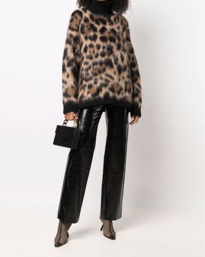 Jersey con estampado leopardo de tela jersey Dolce & Gabbana marrón