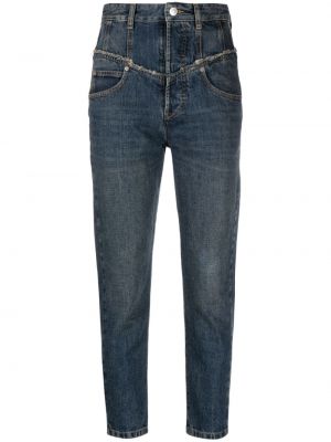 Skinny fit džínsy s vysokým pásom Isabel Marant modrá