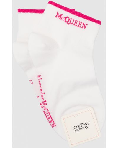 Шкарпетки з візерунком Alexander Mcqueen, білі