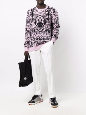 Jersey de tela jersey de tejido jacquard Philipp Plein rosa