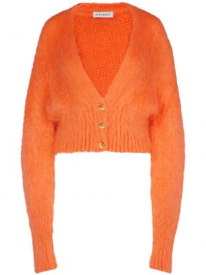 Mohair strickjacke mit v-ausschnitt Nina Ricci orange