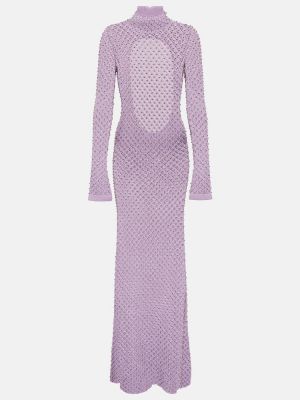 Robe longue à imprimé David Koma violet