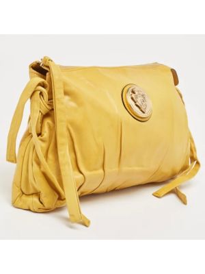 Bolso clutch de cuero Gucci Vintage amarillo