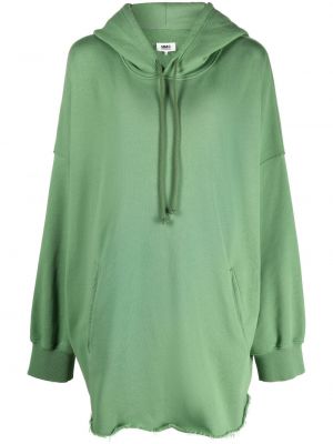 Hoodie med sliten Mm6 Maison Margiela grön