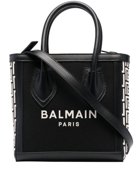 Trykt shoppingbag Balmain svart