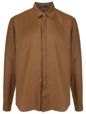 Lininė marškiniai ilgomis rankovėmis Handred ruda