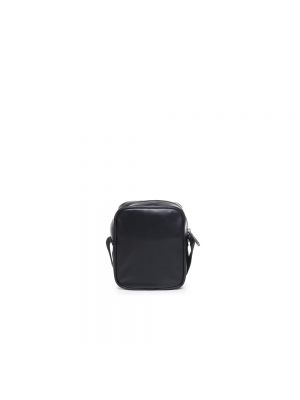 Bolso cruzado con cremallera de algodón Calvin Klein negro
