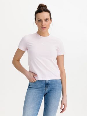 Póló Calvin Klein Jeans rózsaszín