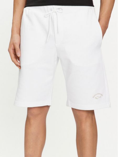 Priliehavé športové šortky Paul&shark biela