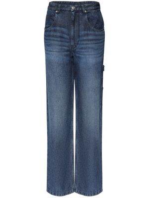 Lyocellové džínsy s rovným strihom Marant Etoile modrá