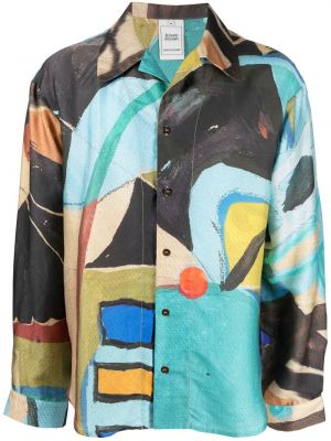 Košile s potiskem z lyocellu s abstraktním vzorem Bethany Williams