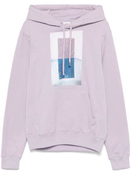 Klasik baskılı hoodie Lanvin mor