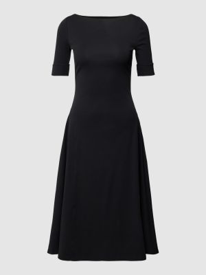 Sukienka midi z dekoltem w łódkę Lauren Ralph Lauren czarna