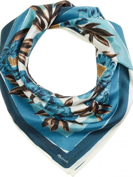 Шелковый шарф Madewell синий