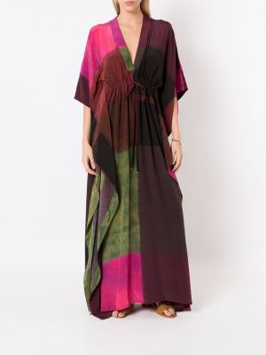 Jedwabna sukienka koszulowa Lenny Niemeyer bordowa