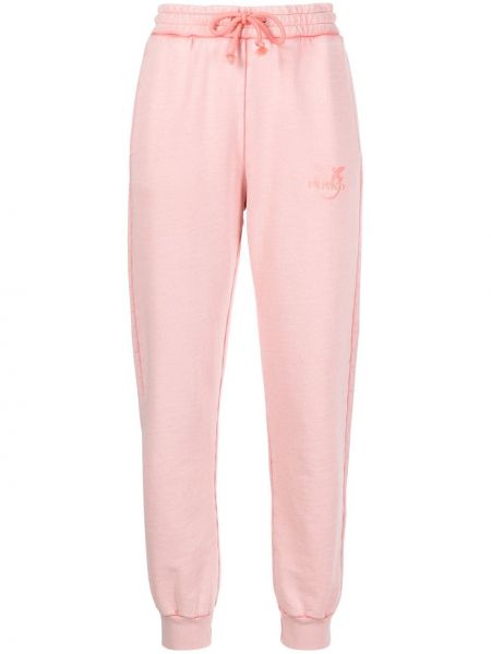Pantalones de chándal con bordado Pinko rosa