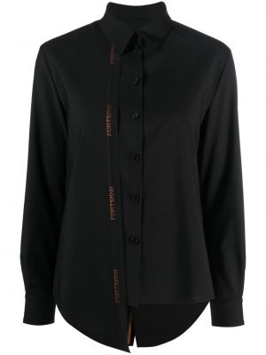 Μάλλινο πουκάμισο με σχέδιο Ports 1961 μαύρο