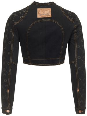 Bavlnená džínsová bunda Marine Serre čierna