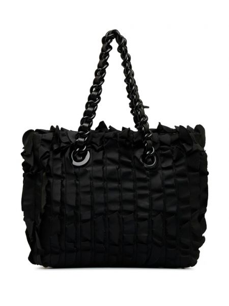 Shopper handtasche mit rüschen Prada Pre-owned schwarz