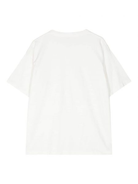 T-shirt brodé à fleurs Bode blanc