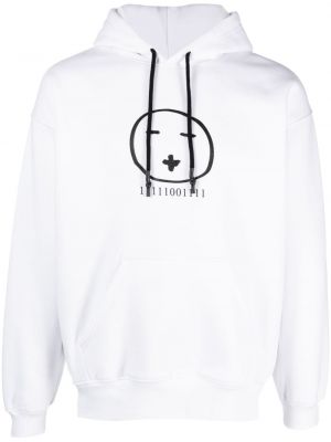 Hoodie con stampa in jersey Société Anonyme bianco