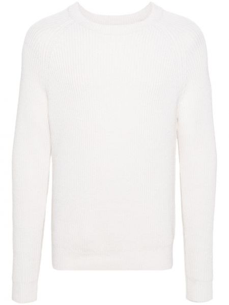 Μάλλινος πουλόβερ με στρογγυλή λαιμόκοψη Fursac λευκό