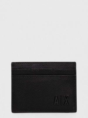 Кожаный кошелек Armani Exchange черный