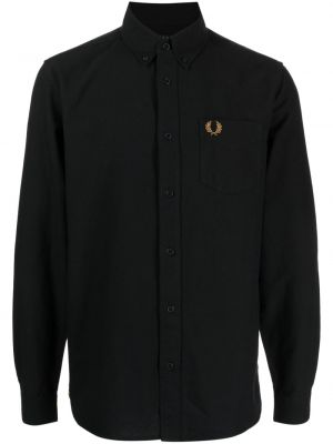 Pamut hímzett ing Fred Perry fekete