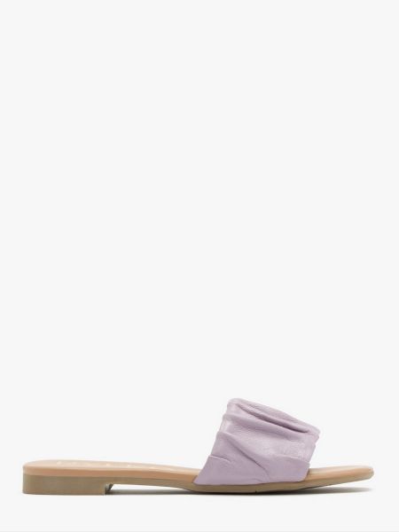 Фиолетовые кожаные шлепанцы Rylko