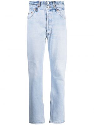 Klasické bavlněné rovné kalhoty Re/done - modrá