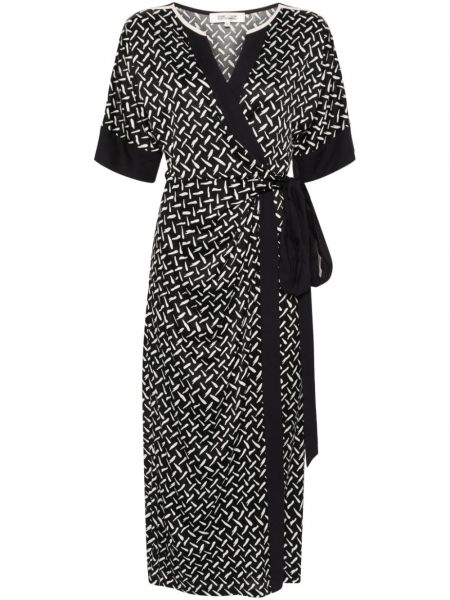 Obleka s potiskom z abstraktnimi vzorci Dvf Diane Von Furstenberg