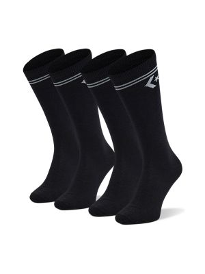 Calcetines deportivos de cintura alta Converse negro