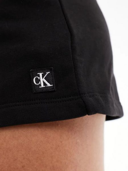 Бег хлопковые шорты Calvin Klein черные