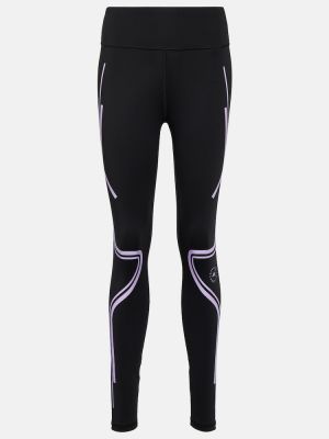 Pantaloni sport cu talie înaltă Adidas By Stella Mccartney negru