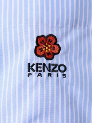 Oversized pruhovaná bavlněná košile Kenzo Paris modrá