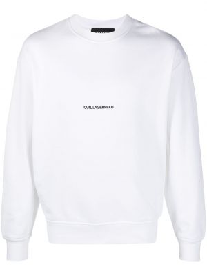 Sudadera con cuello redondo de cuello redondo Karl Lagerfeld blanco