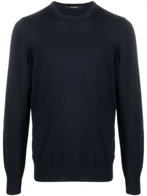 Vilnas džemperis ar apaļu kakla izgriezumu Tagliatore zils