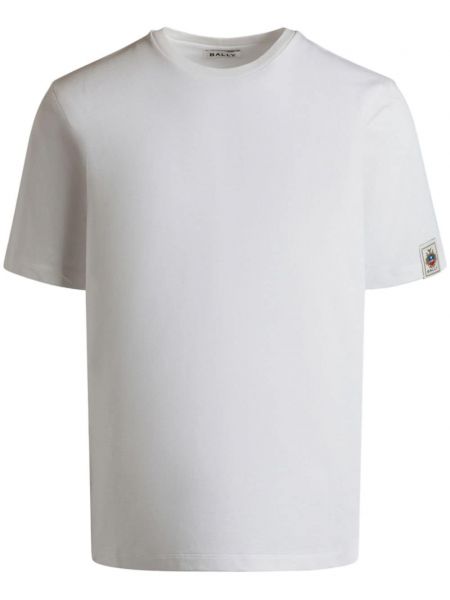 Βαμβακερή μπλούζα Bally λευκό
