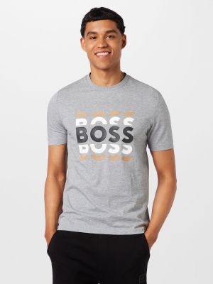 Priliehavé tričko Boss Black sivá