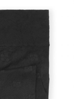 Skaidrios siuvinėtos kojines Ganni juoda