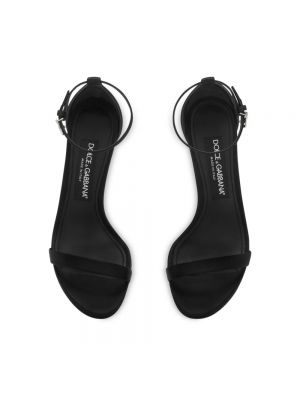 Satynowe sandały szpilki Dolce And Gabbana