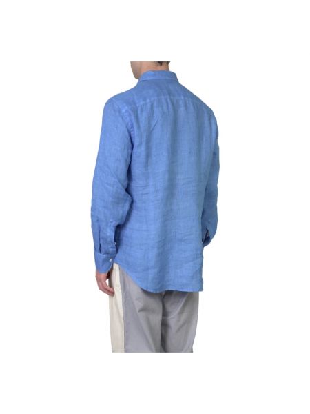 Camisa de lino Mc2 Saint Barth azul