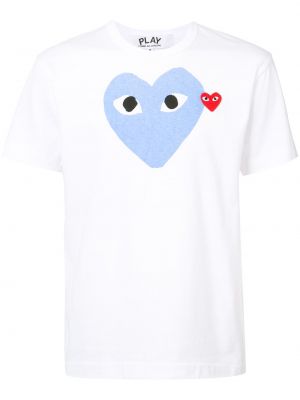 Raštuotas marškinėliai su širdelėmis Comme Des Garçons Play