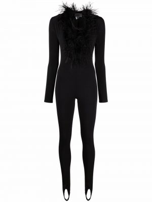 Reverzibilen kombinezon s perjem Atu Body Couture črna