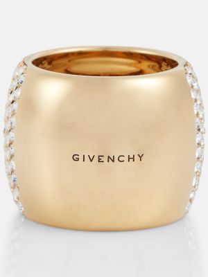 Prstan s kristali Givenchy zlata