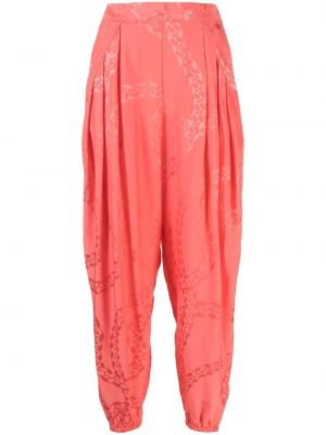 Plisované kalhoty Stella Mccartney růžové