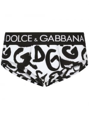 Trykt boksershorts Dolce & Gabbana hvit