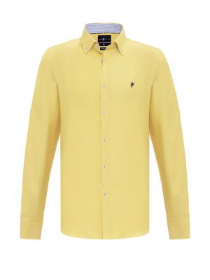 Дънкова риза Denim Culture жълто