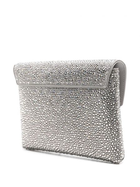 Vakarinė rankinė su kristalais Versace sidabrinė