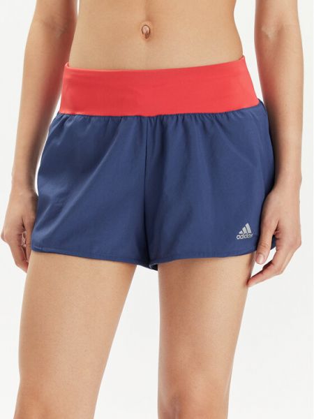 Kratke hlače slim fit za trčanje Adidas plava